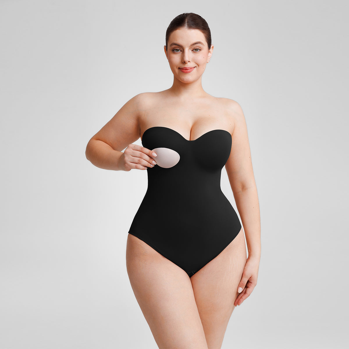 Detachable Straps Abdomen Shaping Push up Bodysuit