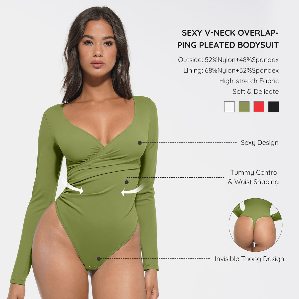Long Sleeve Tummy Control Bodysuit
