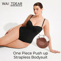 Detachable Straps Abdomen Shaping Push up Bodysuit