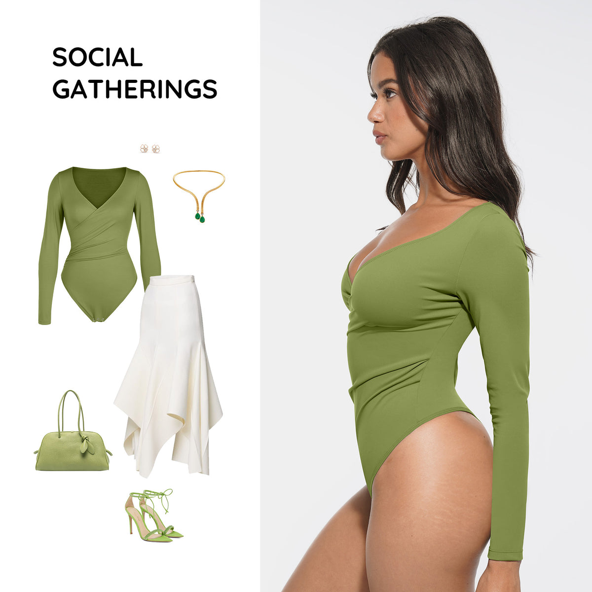 Long Sleeve Tummy Control Bodysuit